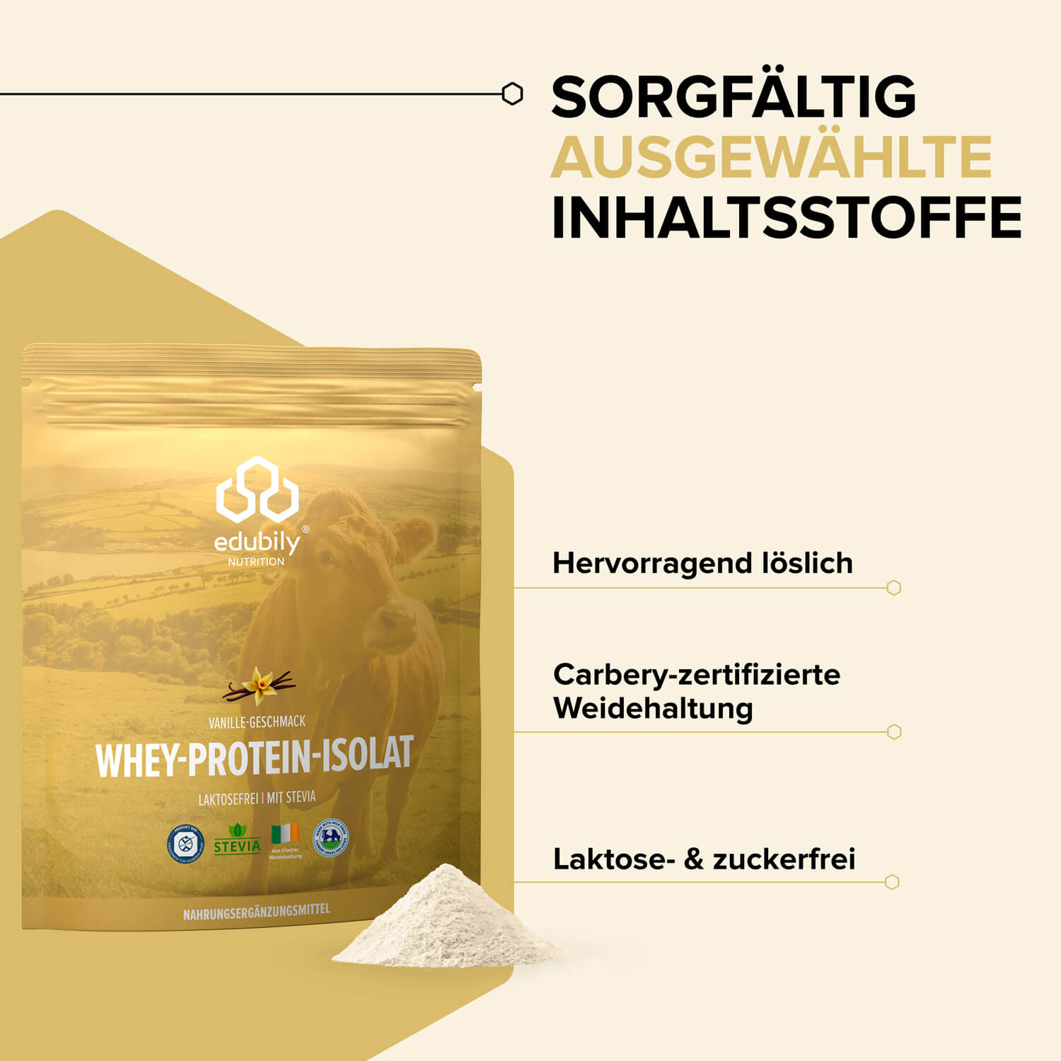 Whey-Isolat Pulver aus Weidemilch