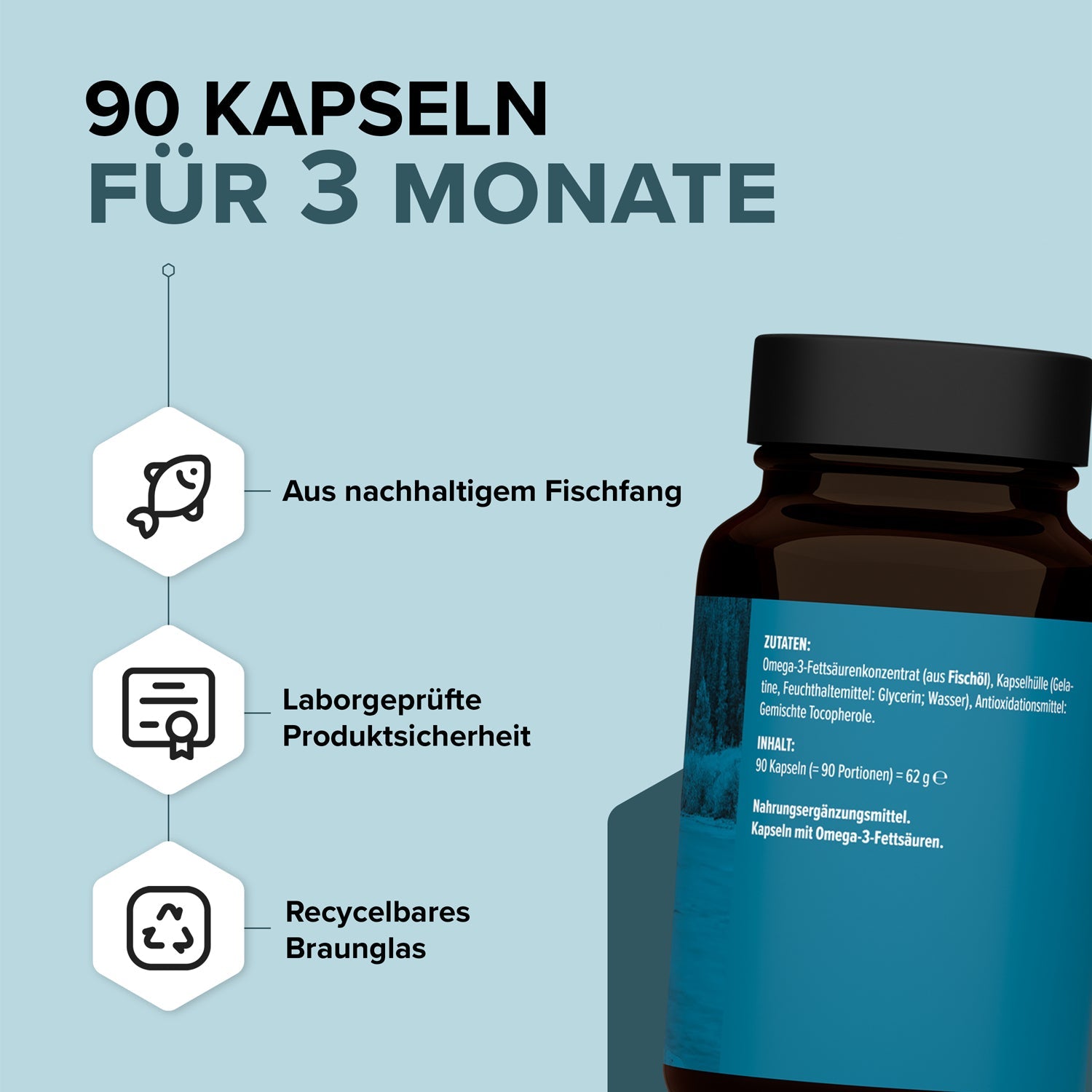 Omega-3 Kapseln – Triglyceride 70 %