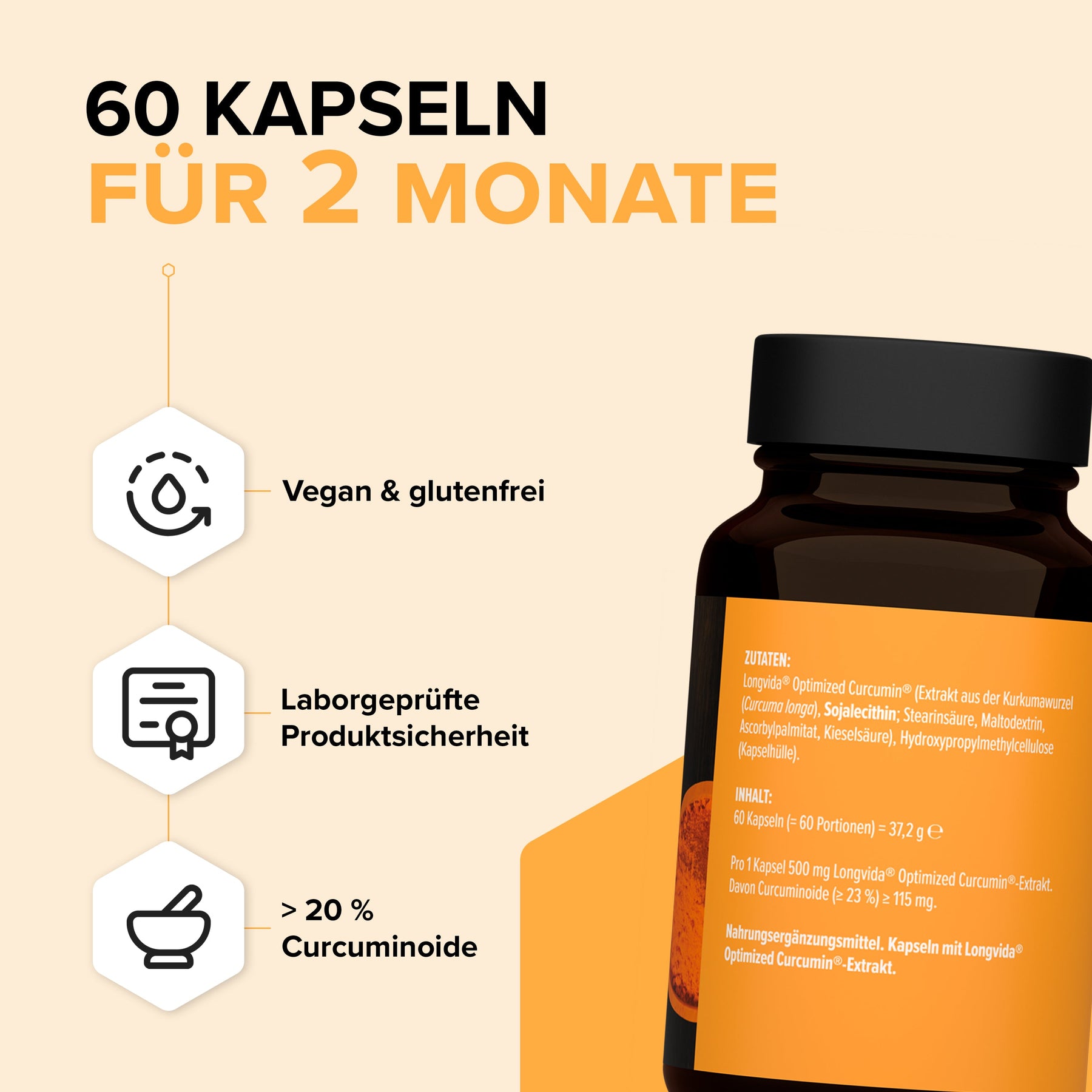 Curcumin Kapseln – Longvida® Optimised Curcumin®