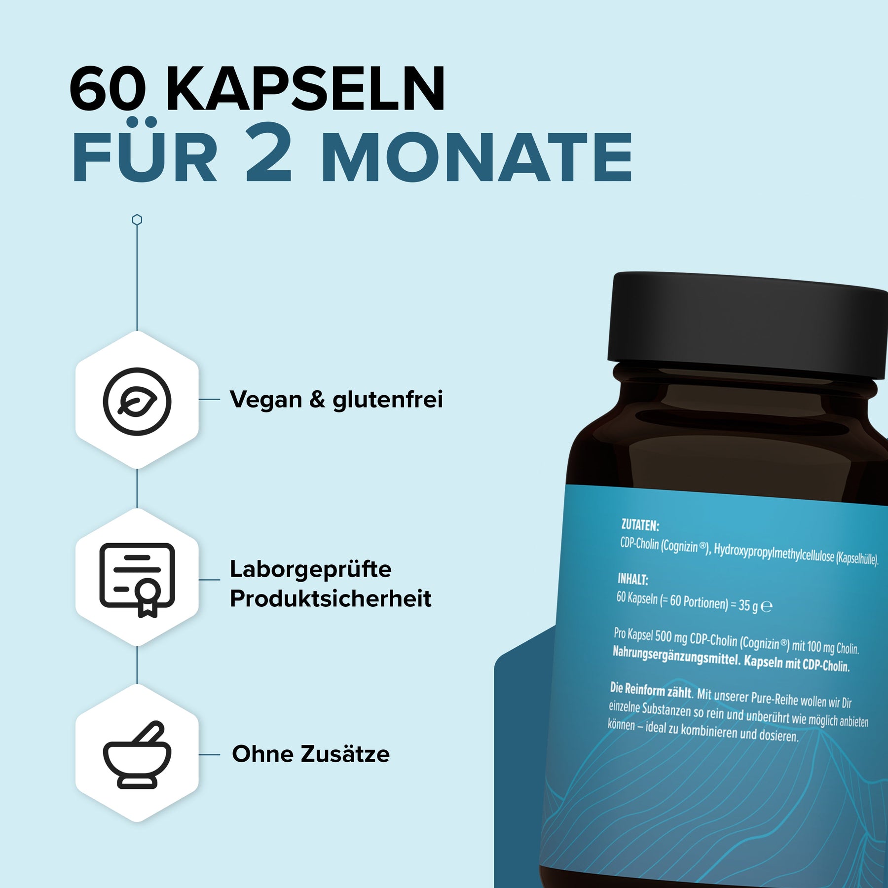 PURE Cholin Kapseln – als CDP-Cholin