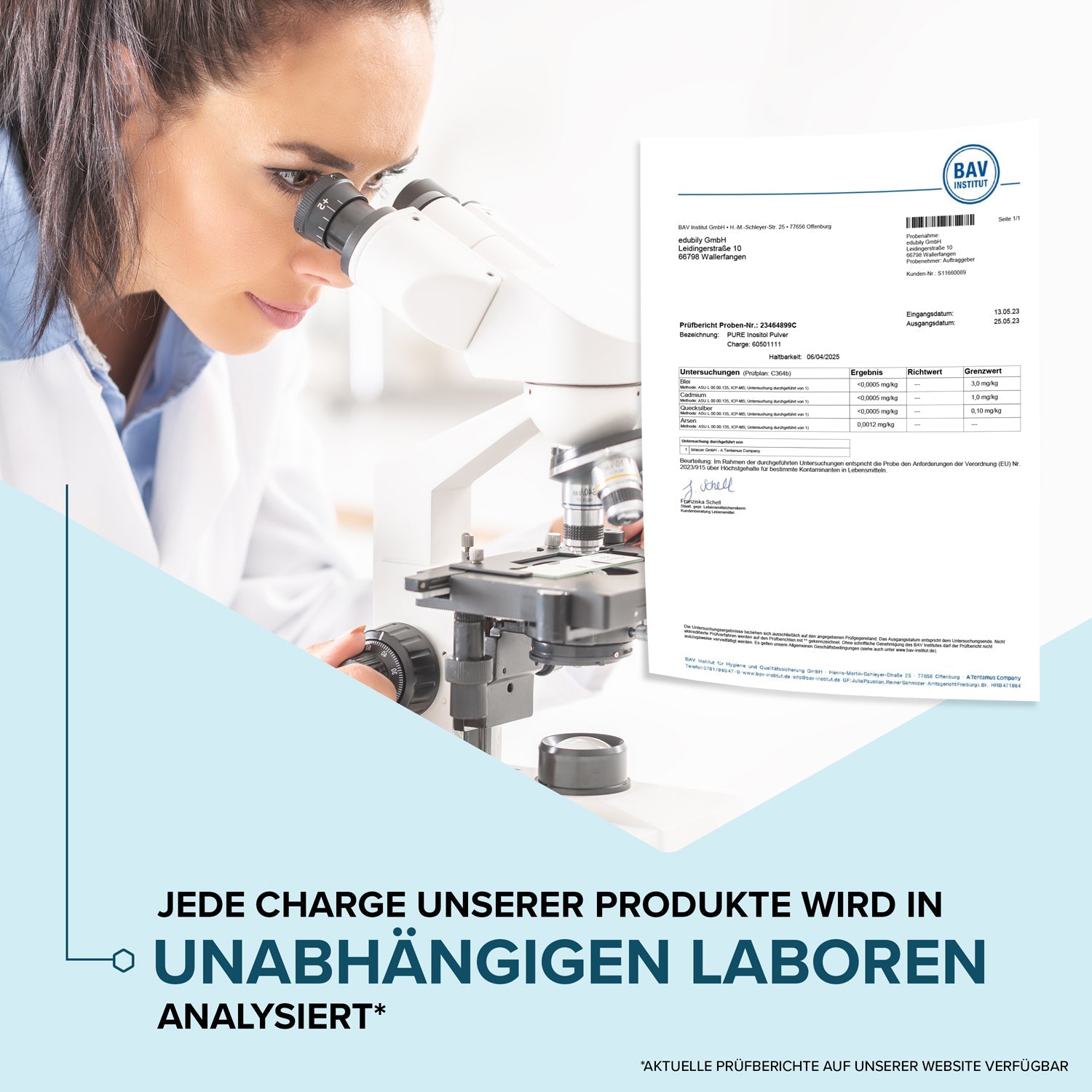 unabhängig laborgeprüft