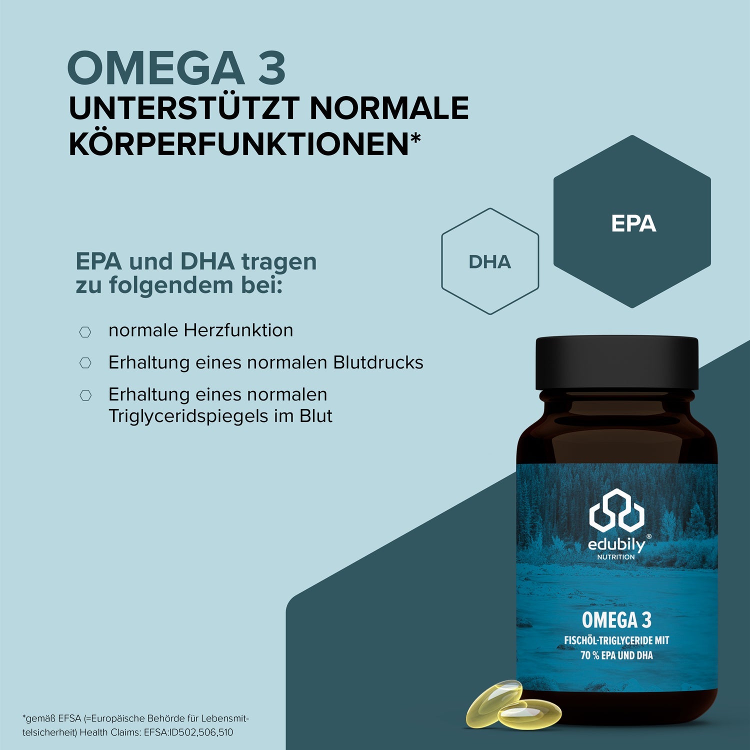 Omega-3 Kapseln – Triglyceride 70 %